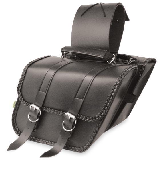 Willie & Max SB707B Compact Braided Slant Saddlebag