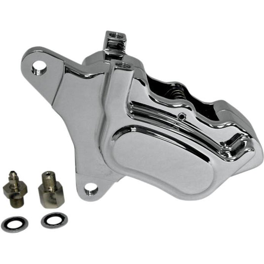 Gma Engineering GMA-400FSC Millenium Series 4-Piston Single Disc Front Brake F-Caliper - Smooth Chrome