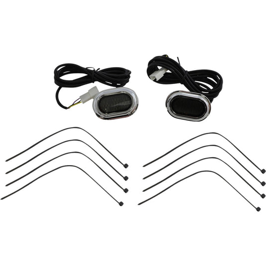 Custom Dynamics CD-PLUG-SC Plugz Antenna Grommet Lights - Smoke Lens, Chrome Trim