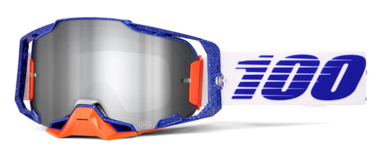 100% Armega Lavingaad Goggles (One Size Fits Most, Lavingaad / Mirror Silver Flash Lens)