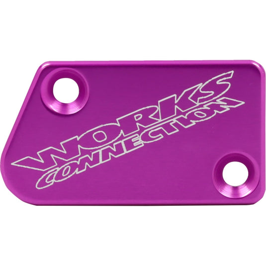 Works Connection 21-P032 Anodized Billet Aluminum Front Brake Reservoir Cover - Purple