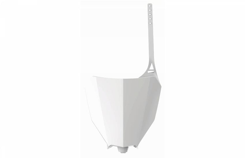 Polisport 8667200002 Front Number Plate - White