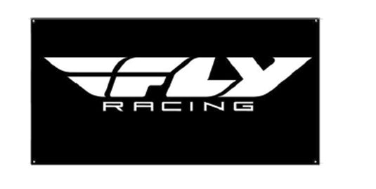 Fly Racing NEW F-RACE BLACK 3X6 Fly Banner - Black