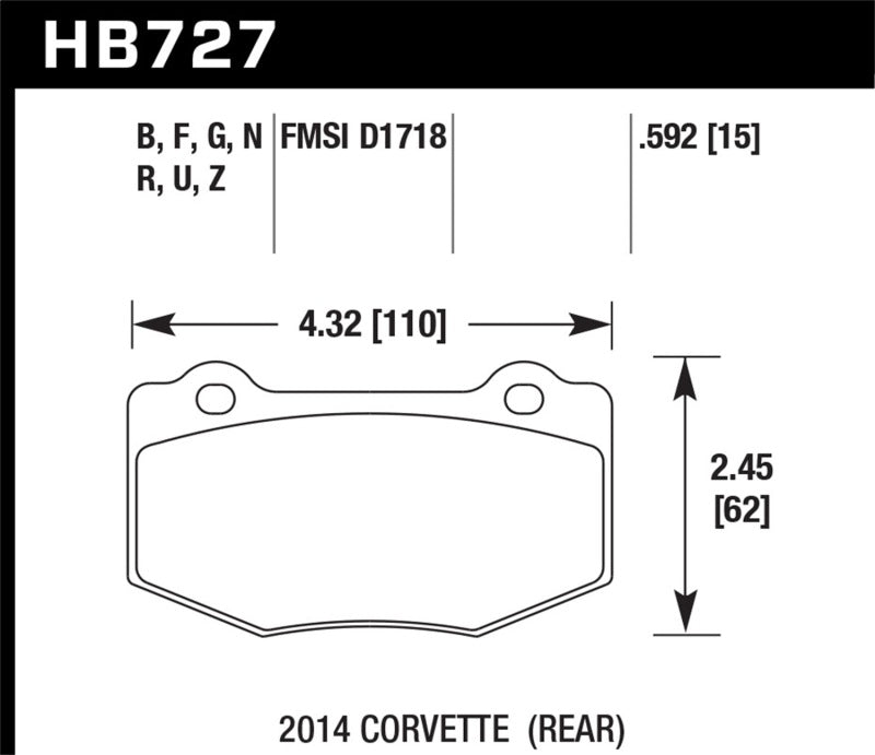 Load image into Gallery viewer, Hawk Performance HB727N.592 HAWK HP+ Brake Pad Sets
