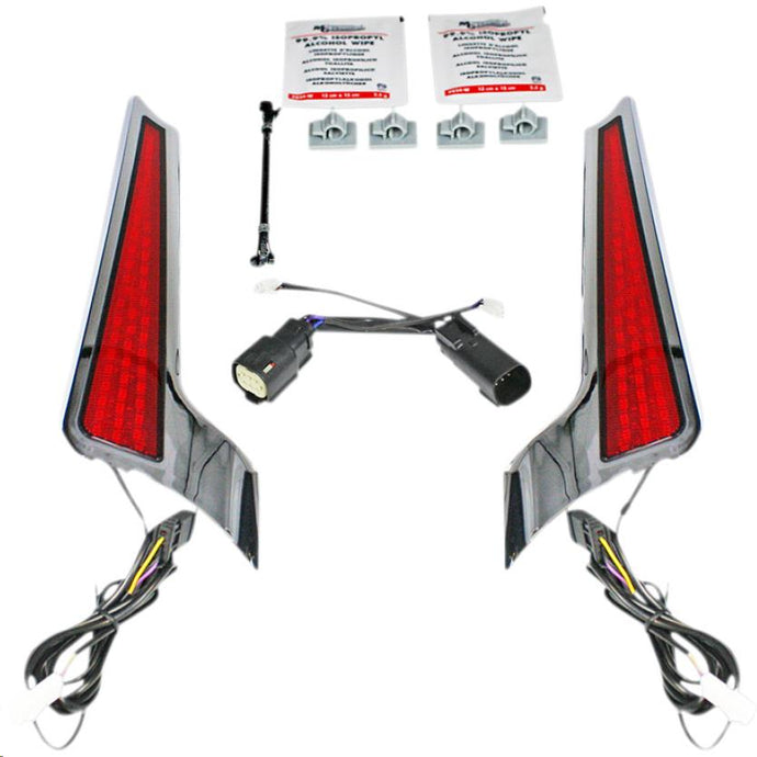 Custom Dynamics CD-FASCIA-BCMRC Fascia LED Panel - Chrome With Red Lens