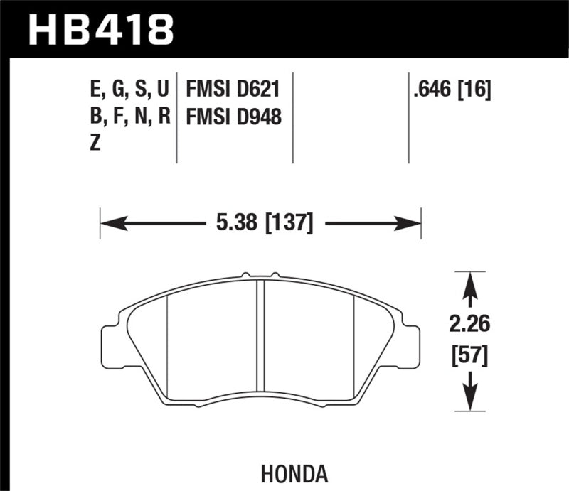 Load image into Gallery viewer, Hawk Performance HB418N.646 HAWK HP+ Brake Pad Sets
