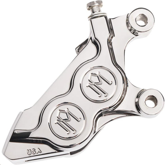 Performance Machine 0052-2424-CH Four-Piston Front Right Brake Caliper for 300MM Rotor - Chrome