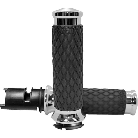 Avon Grips DIA-60-CH-F24 Diamond Contour Grips (Chrome)