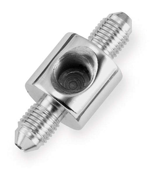 Goodridge PMCHD-014 Universal Junction Block with Brake Light Switch Hole - 1/8in. NPT threads - Chrome