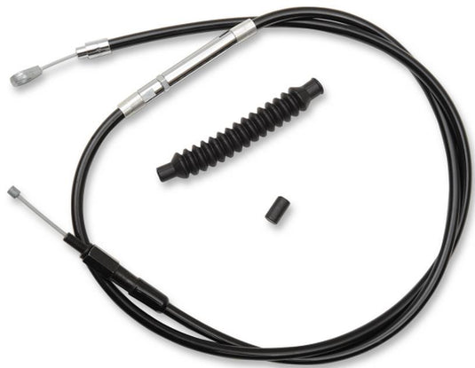 La Choppers LA-8210C16B Black Vinyl-Coated Stainless Steel Clutch Line Kit - 15in.-17in. Ape Hangers