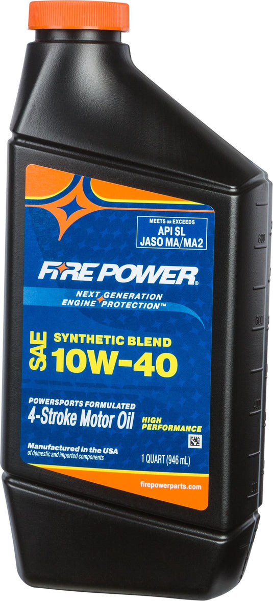 Fire Power 196982 Synthetic Blend Motor Oil - 10w40 - 1qt.