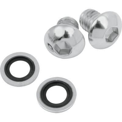 James Gasket 45858-77-K Fork Drain Screw Kit - Chrome
