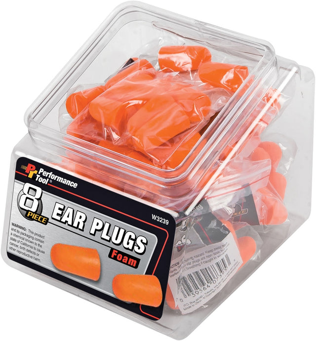 Performance Tools W3239 8 Piece Foam Ear Plugs 12/Pk