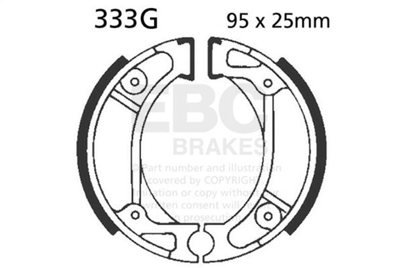 Load image into Gallery viewer, Ebc Powersports 333G EBC Powersport Brake Shoes
