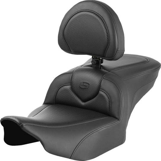 Saddlemen 823-07-185B0 Roadsofa Seat with Backrest - Black Stitching