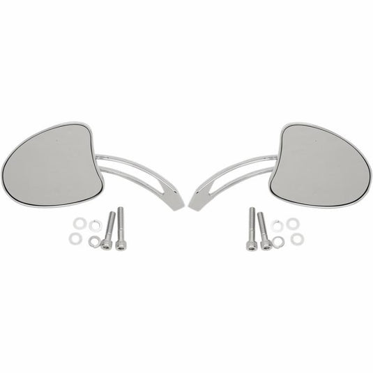 Drag Specialties 0640-1098 Tapered Mirrors with Slotted Stems - 6in. L