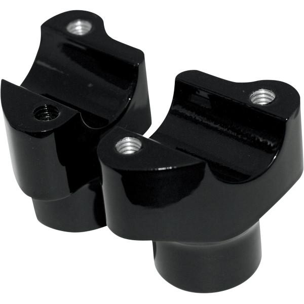 Drag Specialties 0602-0350 1-1/4in. Straight Buffalo Risers - 1-1/2in. - Black