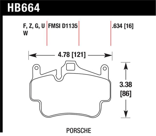 Hawk Performance HB664G.634 HAWK DTC-60 Brake Pad Sets