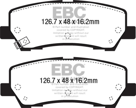 Ebc DP43043R EBC Yellowstuff Brake Pad Sets