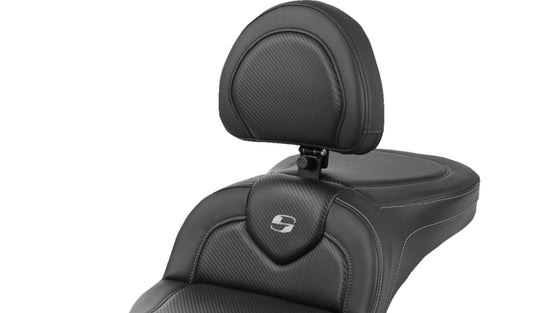 Saddlemen I22-02-185BR Roadsofa CF Unheated Seat with Drivers Backrest