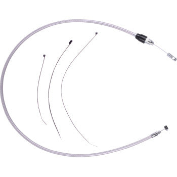 Drag Specialties 0652-3205 Quick Connect Braided Upper Clutch Cable - 44in -  Stainless Steel