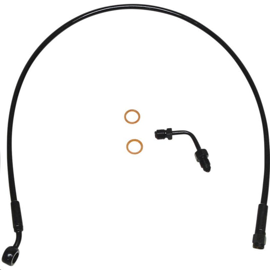 Magnum SBB1507-22 Black Coated XR Stainless Upper Front Brakeline Kit with Black Fittings  - 22in. Total Length
