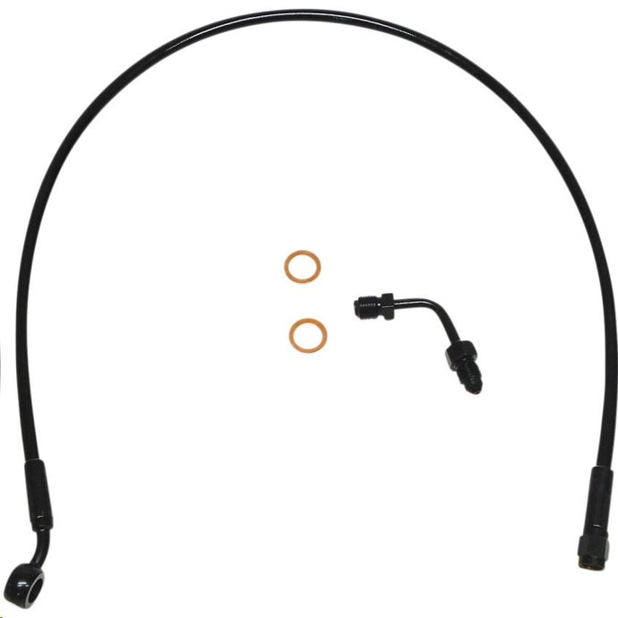 Magnum SBB1507-22 Black Coated XR Stainless Upper Front Brakeline Kit with Black Fittings  - 22in. Total Length