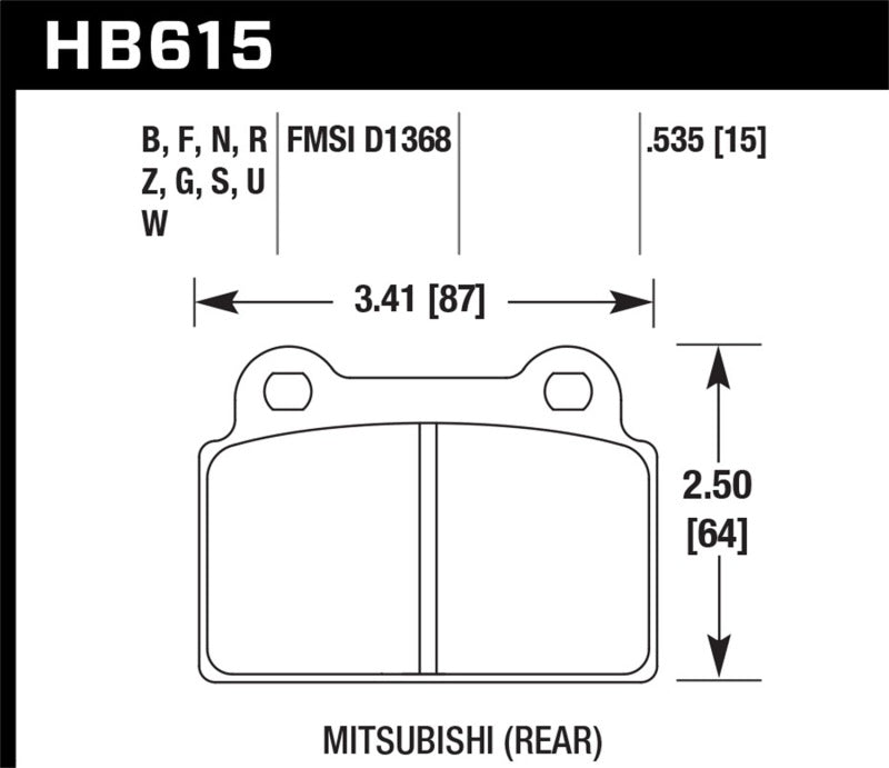 Load image into Gallery viewer, Hawk Performance HB615F.535 HAWK HPS Brake Pad Sets
