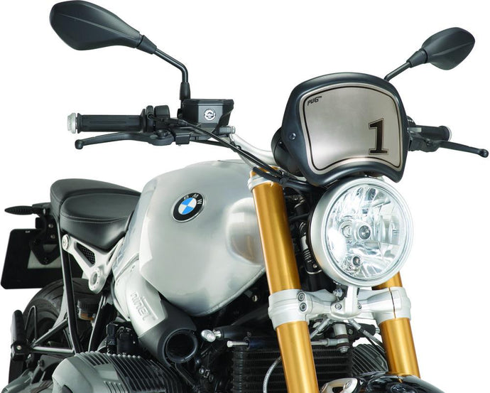 Puig 9167C Retro Front Plate - Carbon Look