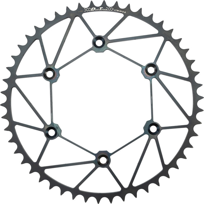Dirt Tricks KTM-52-D-B Lightweight Steel Rear Sprocket - 52T - Black