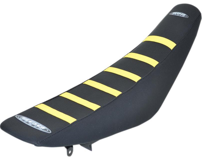 Sdg 95925YK 6-Rib Gripper Seat Cover - Black/Yellow Ribs
