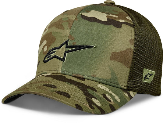 Alpinestars Recon Camo Trucker Hat (One Size Fits Most, Green Camo)