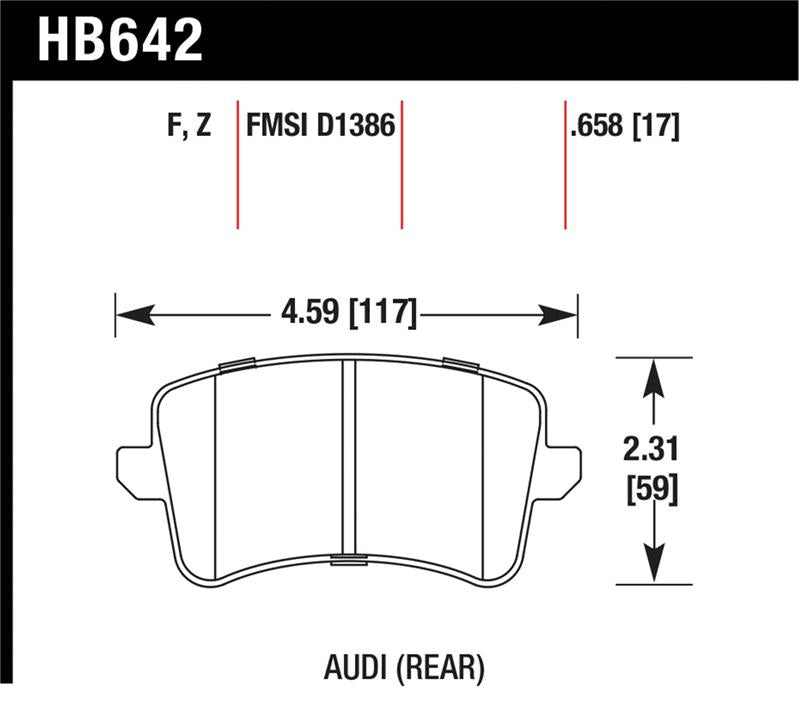 Load image into Gallery viewer, Hawk Performance HB642F.658 HAWK HPS Brake Pad Sets
