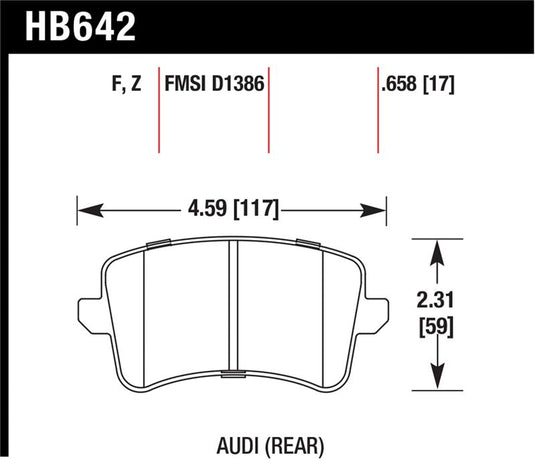 Hawk Performance HB642F.658 HAWK HPS Brake Pad Sets