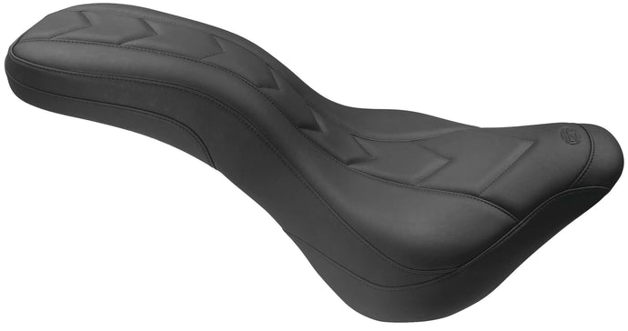 Mustang 75884 Daytripper One-Piece Seat - Black with Apex Stitch