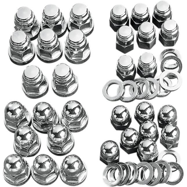 Drag Specialties DS-190115 Head Bolt Set - Acorn Style - Chrome
