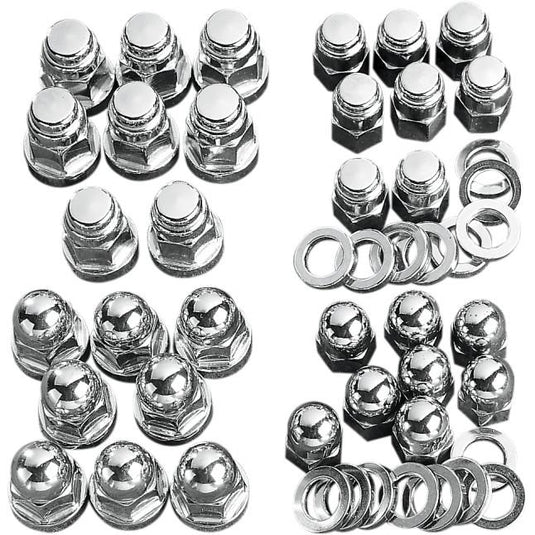 Drag Specialties DS-190115 Head Bolt Set - Acorn Style - Chrome