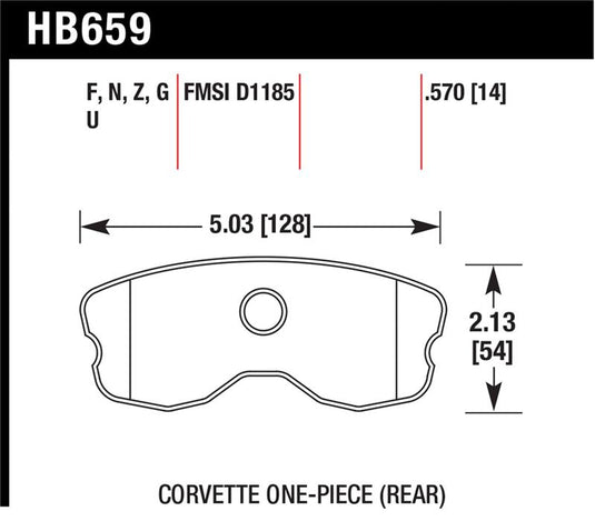Hawk Performance HB659F.570 HAWK HPS Brake Pad Sets