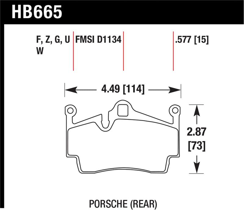 Load image into Gallery viewer, Hawk Performance HB665Z.577 HAWK Ceramic Brake Pad Sets
