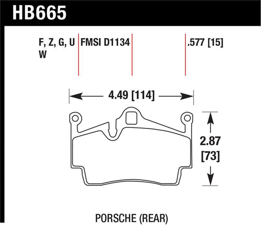 Hawk Performance HB665Z.577 HAWK Ceramic Brake Pad Sets