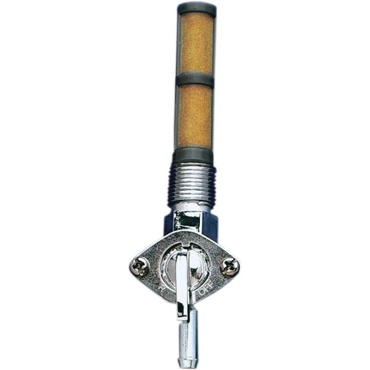 Drag Specialties DS-390216 Petcock  - Straight x 5/16in. Rib Spigot - Chrome