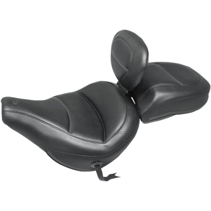 Mustang 79330 Max Profile Solo Touring Solo Seat with Removable Backrest - Original Style