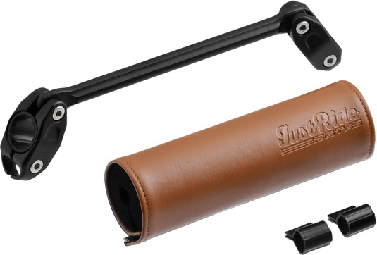 Zeta ZE47-9611 Scrambler Handlebar Pad and Brace Set - 165mm. - Brown