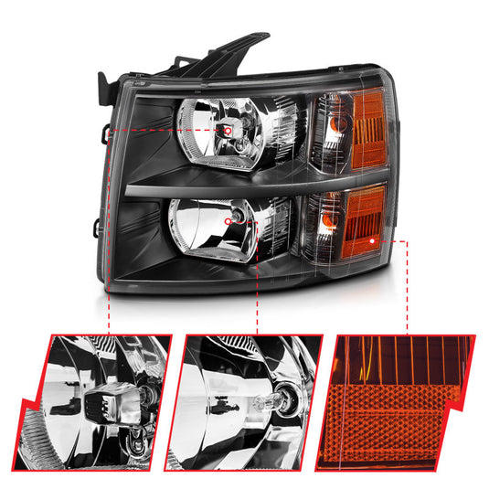 Anzo 111393 ANZ Crystal Headlights