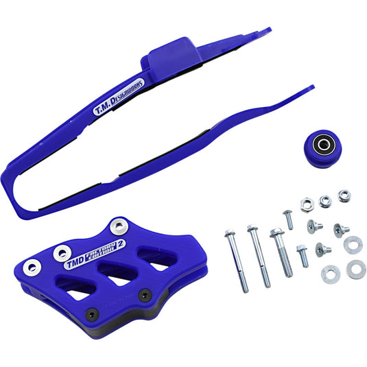 T.M. Designworks YCP-OR8-BU Dirt Cross Multi-Purpose Chain Slide-N-Guide Kit FE2 Guide - Blue