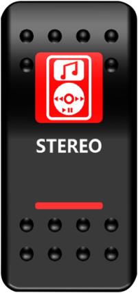 Moose Utility STR-PWR-R Rocker Switch - On/Off Red Stereo