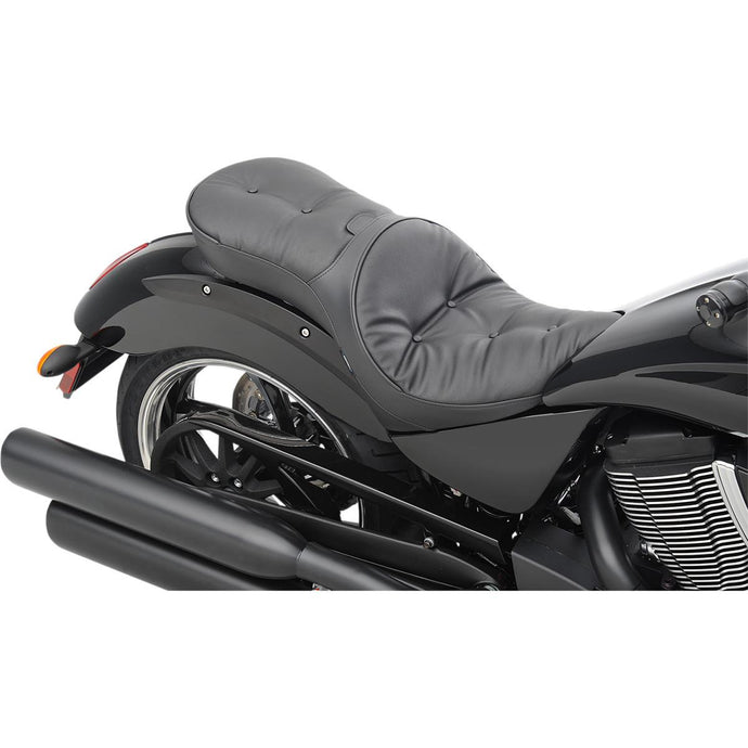 Drag Specialties 0810-1607 Low Profile Touring Seat with Backrest Option - Pillow-style
