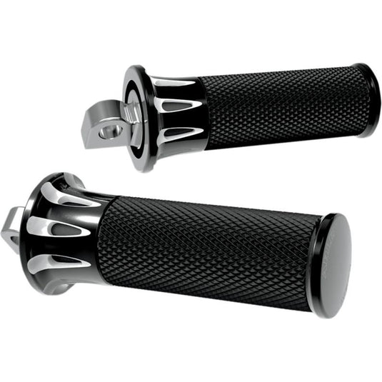 Arlen Ness 07-909 Fusion Footpegs - Deep Cut - Black