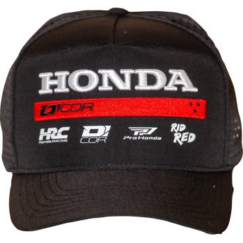 Dcor Honda Factory2 Hat (One Size Fits Most, Black)