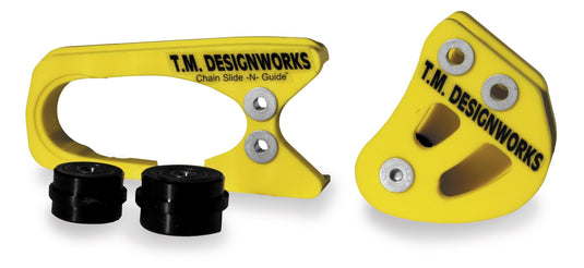 T.M. Designworks RCG-YSM-YL Factory Edition 1 Rear Chain Guide - Yellow